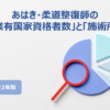 2024年あはき・柔道整復師の就業有国家資格者数と施術所数-厚生労働省「令和2年衛生行政報告例の概況」